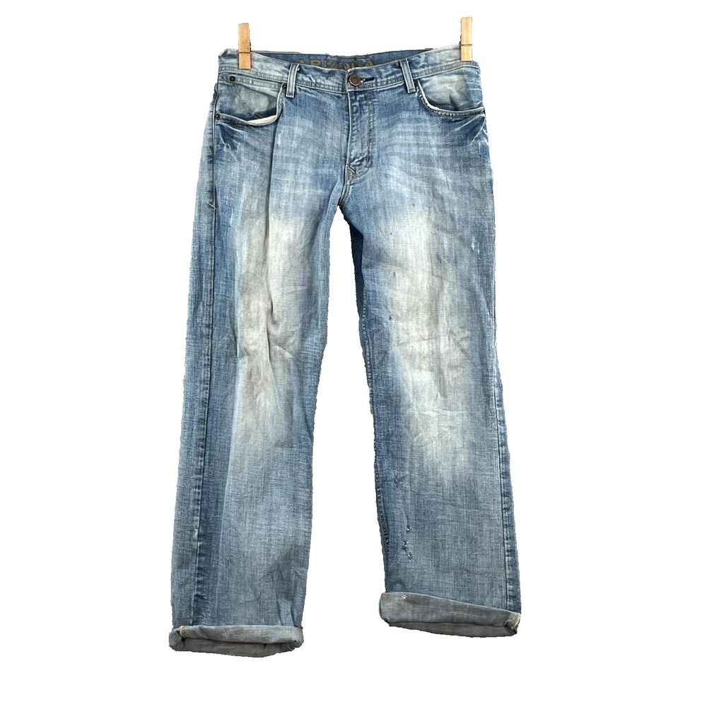 Arizona Jean Co Mens 34x27* Denim Cuffed Hem Bootcut Grunge Skater‎ Streetwear